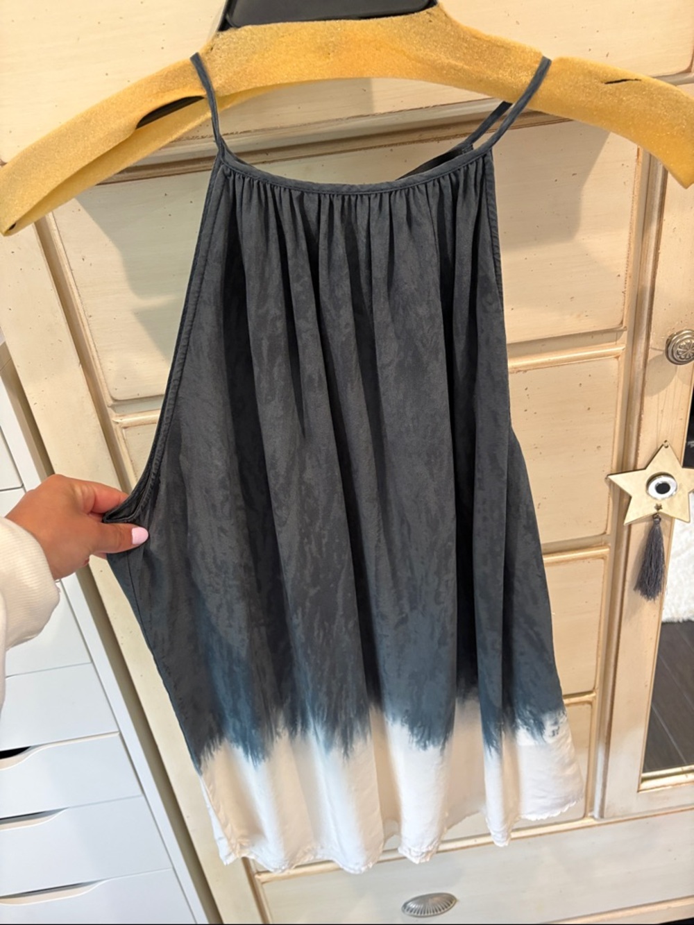 Fifteen Twenty Black to White Ombre High Neck Tank